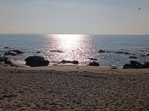 En la playa