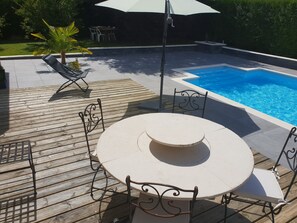 Outdoor pool - Quiet 3 épis gîte for 8 people with private pool (Saint-Lothain)