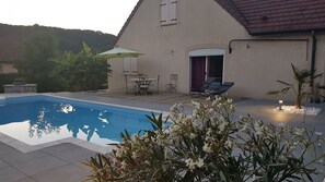 Outdoor pool - Quiet 3 épis gîte for 8 people with private pool (Saint-Lothain)