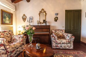 Fernseher, Kamin, DVD-Player