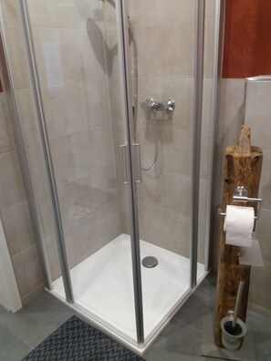 Shower, hair dryer, towels, soap - "Villa Alberto" in the historic old town of Kronach (Kronach)