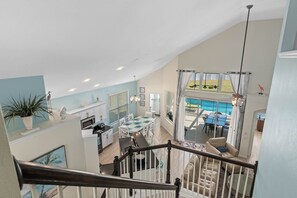 Smart TV, fireplace, video games, stereo