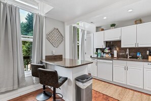 Coffee/tea maker, fridge, microwave, oven - The Loft on Main | Steps to Dining & Nightlife (Saint Charles)