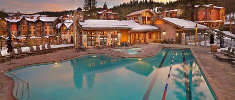 Outdoor pool, a heated pool