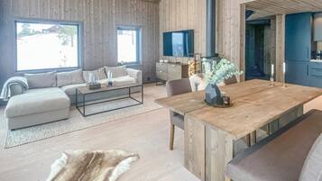Smart TV y chimenea