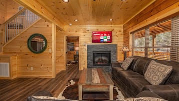 Smart-tv, een open haard en videospelletjes