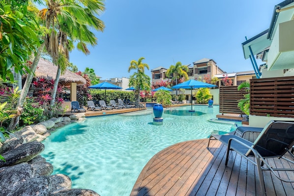 A heated pool