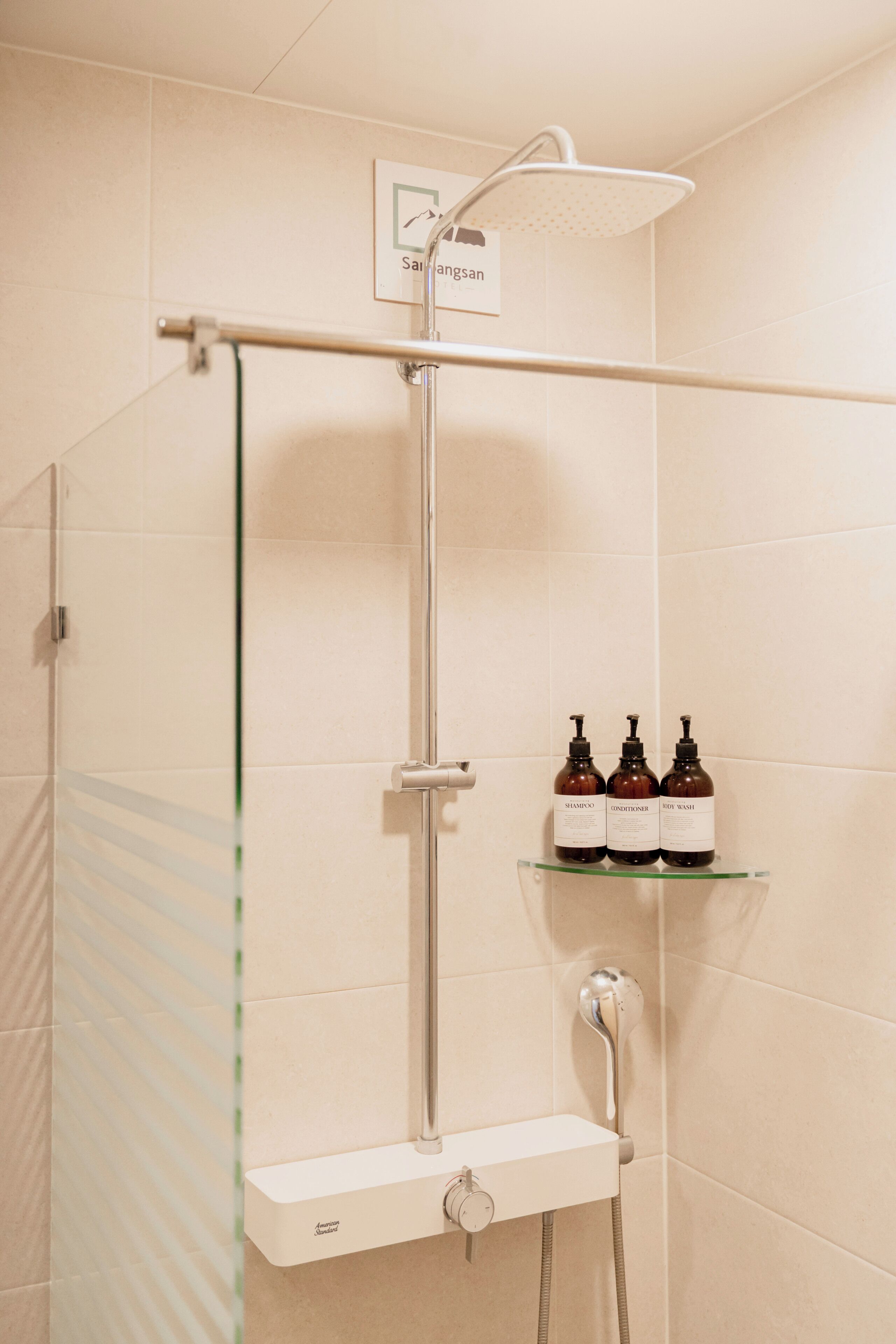 Shower, rainfall showerhead, hair dryer, bidet