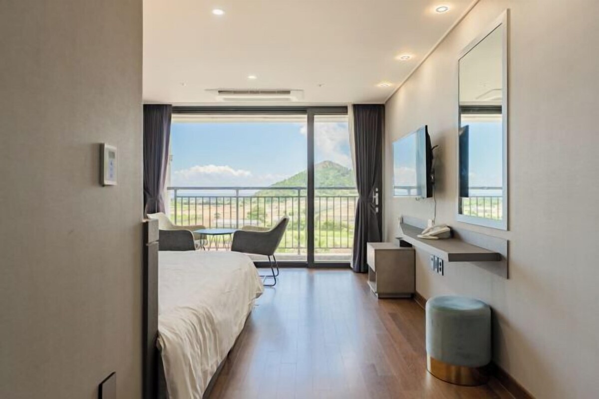 Premium bedding, desk, blackout drapes, WiFi (free)