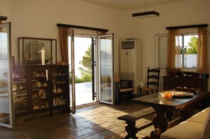 Villa, 4 Bedrooms, Smoking, Balcony | Living room - Villa With Private Beach (Loutraki-Agioi Theodoroi)