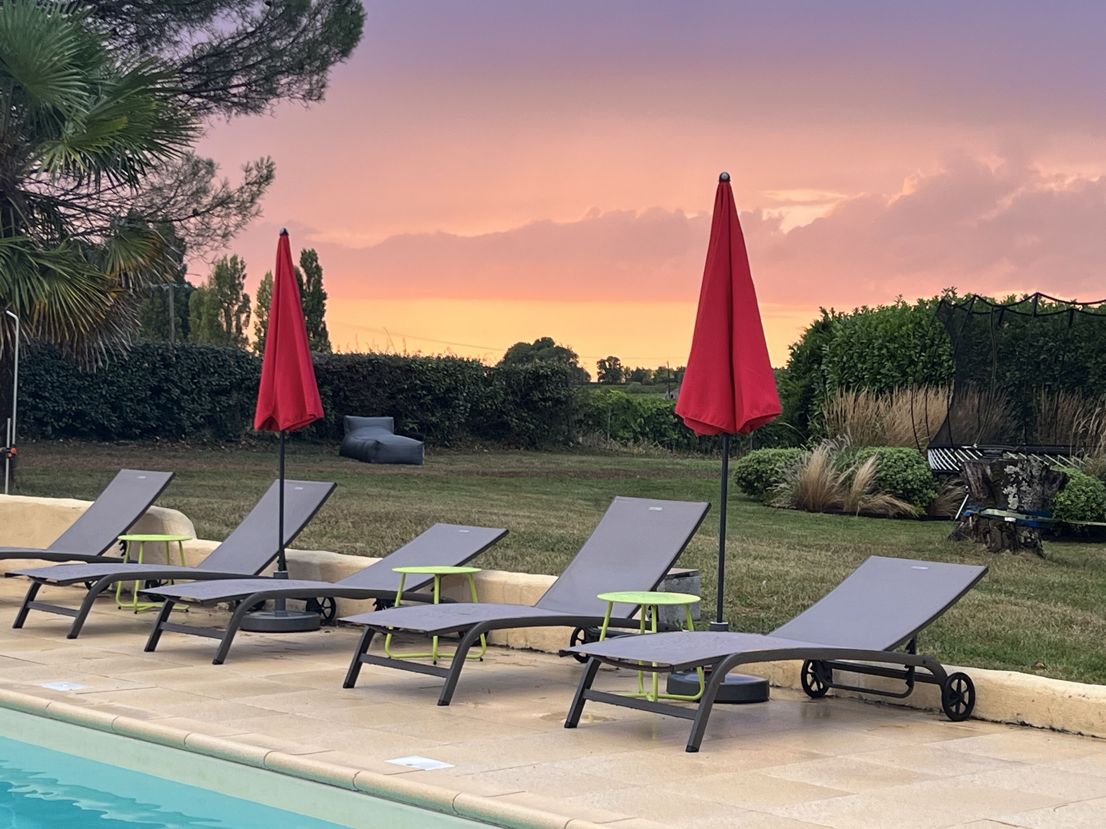 Piscine extérieure, piscine chauffée