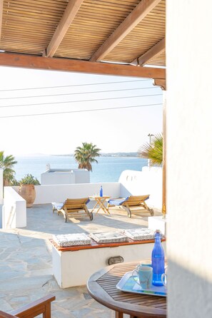 House, 3 Bedrooms, Balcony, Ocean View | Balcony - Beach House With Seaview (Naxos)