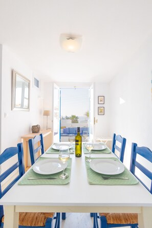 House, 3 Bedrooms, Balcony, Ocean View | Living area | Books - Beach House With Seaview (Naxos)