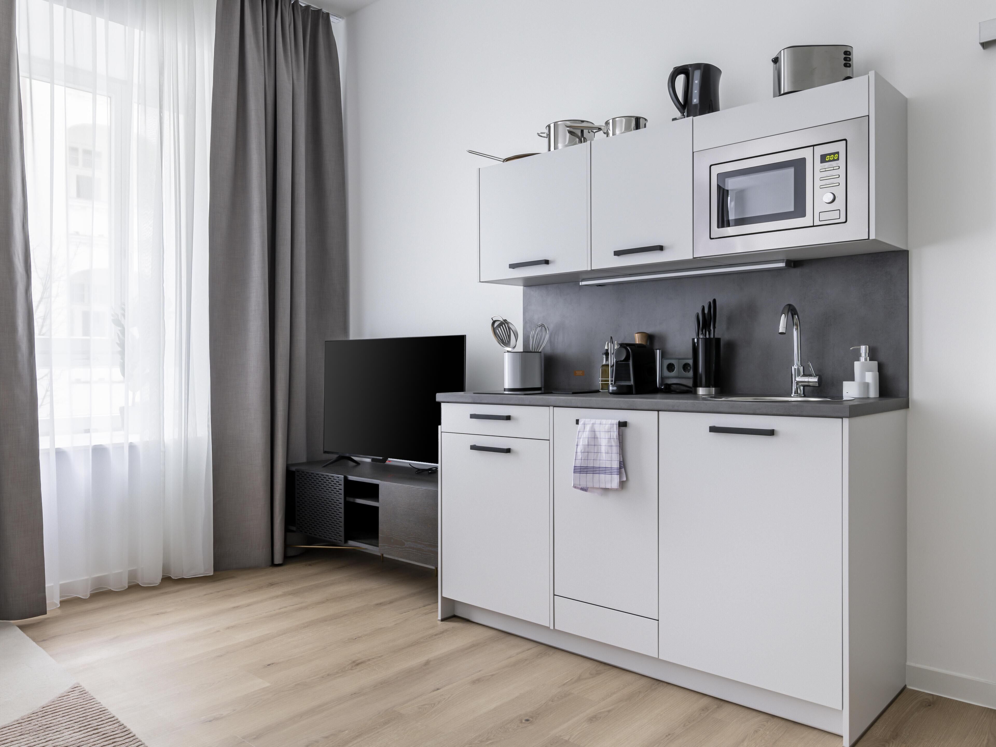 Suite XL with sofa bed | Eigene Küche | Kühlschrank, Wasserkocher mit Kaffee-/Teezubehör