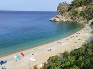 Beach nearby, sun-loungers
