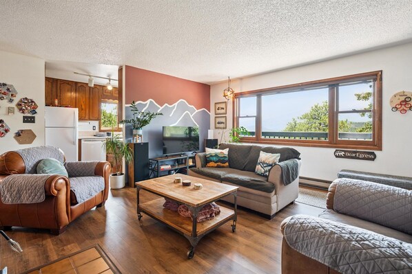 Smart TV, chimenea, videojuegos y libros 