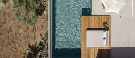 Villa, 2 Bedrooms, Private Pool, Sea View | Terrace/patio