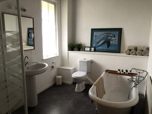 Vasca, asciugacapelli, asciugamani, sapone