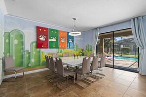 Dining - 8BR Gaming Retreat, Pool & Theatre + 1 Night Free (Champions Gate)