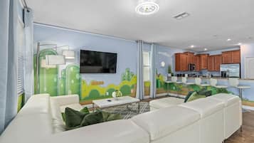 Smart-TV, Videospiele, Tischfußball