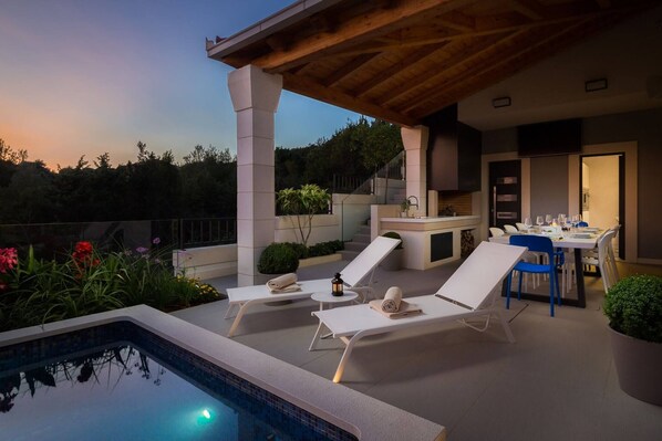 A heated pool