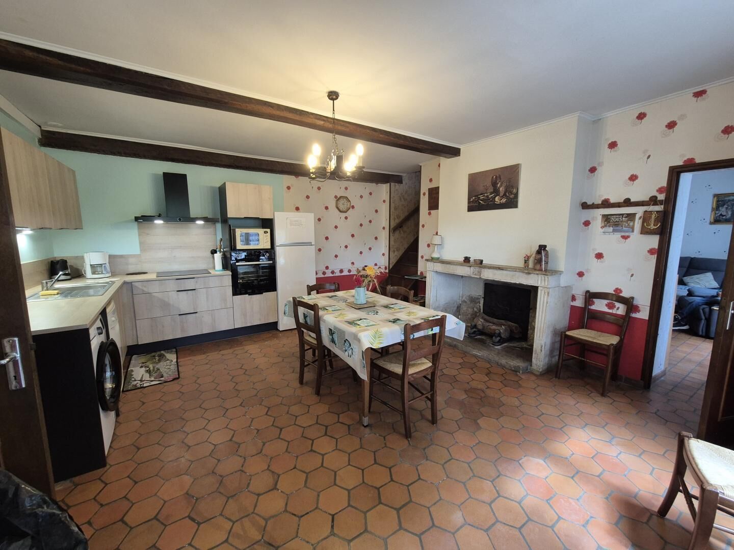 Microondas, lavavajillas y periquera 