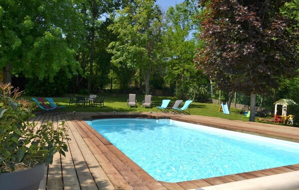 A heated pool