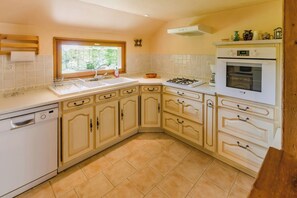Microwave, dishwasher, high chair