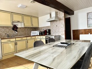 Microwave, oven, dishwasher, high chair
