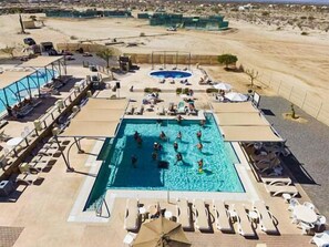 A heated pool