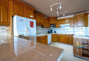 Fridge, microwave, oven, coffee/tea maker - Steps to the BEACH Las Palmas Condo # 1 (San Felipe)