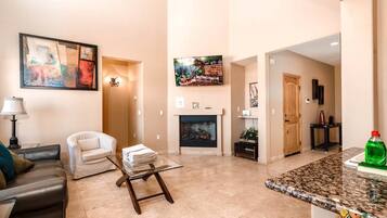 Een flatscreentelevisie