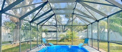 Outdoor pool, a heated pool