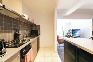 Fridge, microwave, oven, dishwasher - Light-Filled Converted Warehouse Apt in Prahran (Prahran)