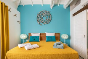 Deluxe Studio Suite, 1 King Bed, Kitchenette, Garden View | Premium bedding, Select Comfort beds, free minibar items, in-room safe - Les Galets Sxm (Orient Bay)