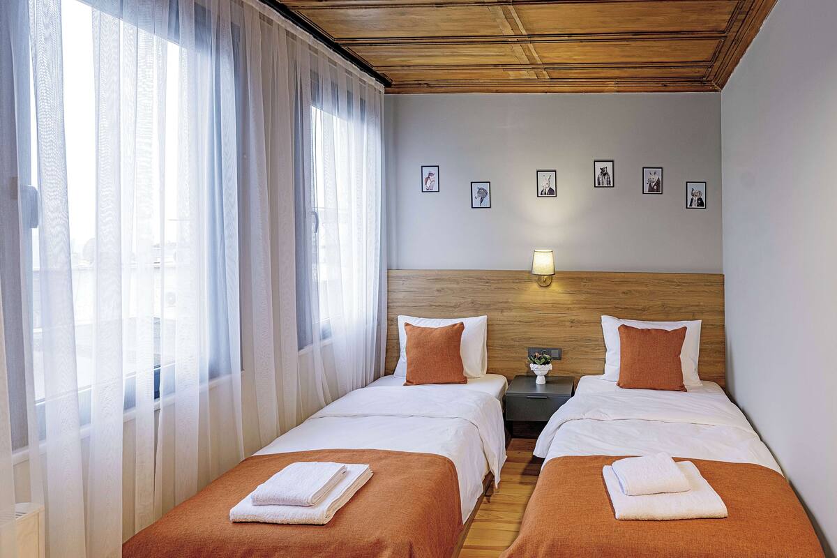 Habitación estándar con 1 cama matrimonial o 2 individuales | 1 habitación, minibar, caja de seguridad en la habitación y escritorio