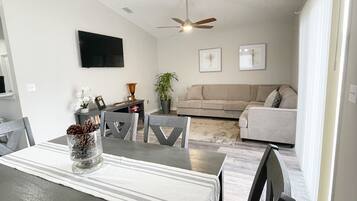 Smart TV, DVD player, books