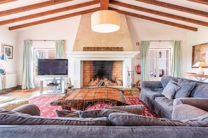 TV, fireplace, books, stereo - Stunning mansion in São Cristóvão (Montemor-o-Novo)