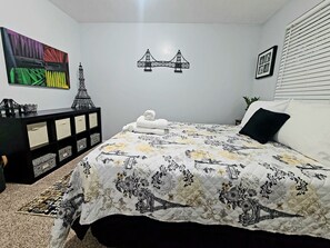 4 bedrooms, travel cot, free WiFi, bed sheets