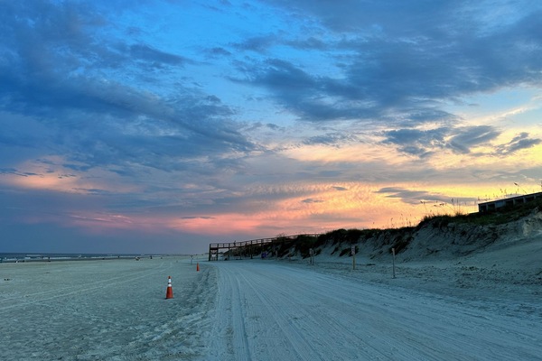 On the beach, beach towels