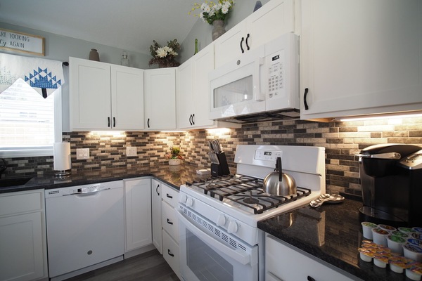 KĂŒhlschrank, Mikrowelle, Ofen, Herdplatte