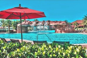 Outdoor pool, a heated pool