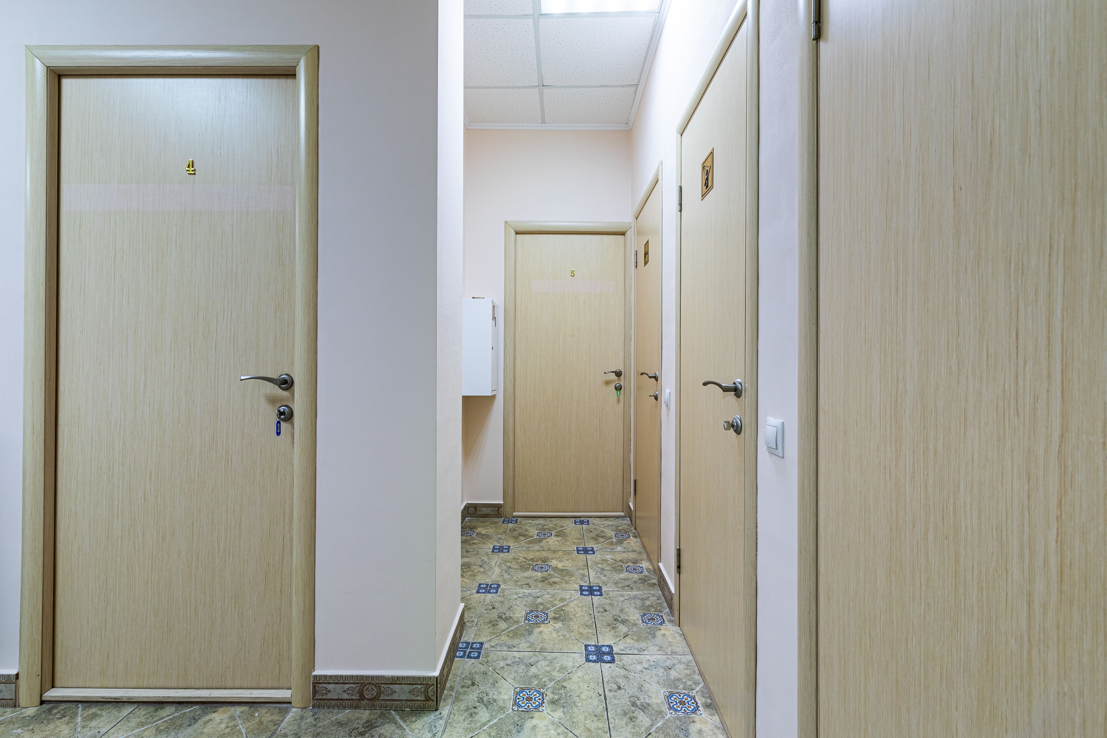 Hair dryer, towels, toilet paper