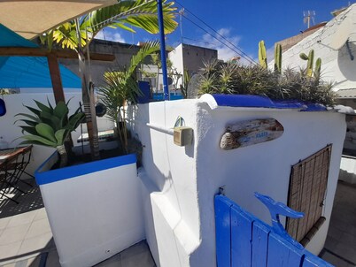 Roof Cabin, on the roof of the house overlooking the Atlantic Ocean.