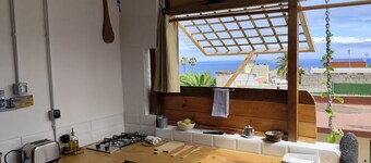 Roof Cabin, on the roof of the house overlooking the Atlantic Ocean.