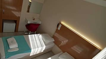 Premium bedding, minibar, desk, laptop workspace
