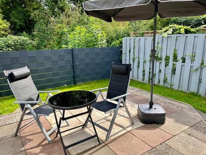 "Unsere Lütte" close to the beach, central, directly at the spa gardens