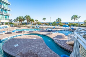 Indoor pool, a heated pool - New Floor Private Balcony Oceanfront Decor w/Pools (North Myrtle Beach)