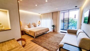 Superior-Studiosuite | Zimmersafe, Verdunkelungsvorhänge, schallisolierte Zimmer