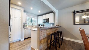 Condo, 1 Bedroom | Private kitchen | Fridge, oven, coffee/tea maker, toaster - Mammoth Creek 9 Remodeled, Mountain Views with Fireplace, Walk to Park and Shopping by RedAwning (Mammoth Lakes)